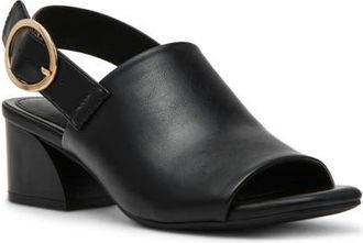 Anne Klein Maddy Slingback Sandal in Black Smooth at Nordstrom, Size 8.5