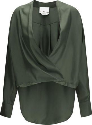 SA SU PHI Silk Womens Blouse