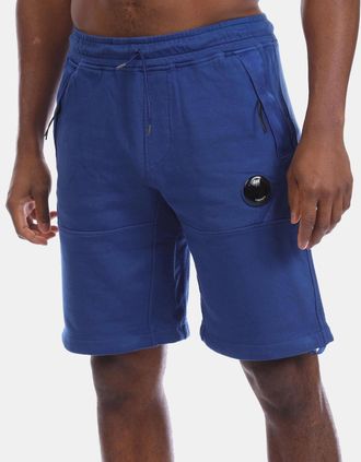 C.P. Company Mens Lens Fleece Shorts - Blue - Size: 33/32/32