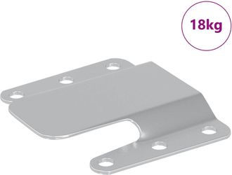 vidaXL Soporte De Montaje Flush 419 Plateado 75 X 66 X 1,4 Mm Acero Vidaxl