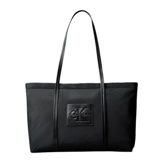 Calvin Klein Bolso Tote Mediano de Nailon - Bags - Mujer - Negro - ONE SIZE