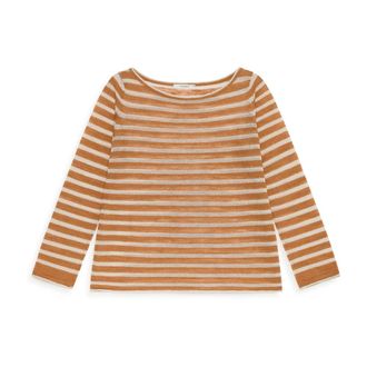 Maliparmi Round-neck Knitwear, female, Brown, Size: XS Summer Linen Knit