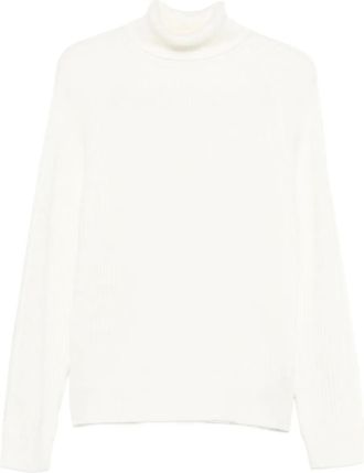 Zanone ribbed turtleneck sweater - White