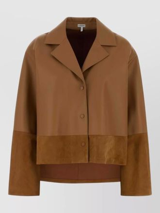 Loewe leather shirt jacket