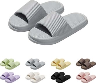Generic Bathroom Slippers Unisex MenS Beach Pool Slide Man And Womens Thick Soled Household Lightweight Non-Slip Open-Toe Shower Shoes Quick Drying Extra Thic