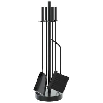 vidaXL Juego De Herramientas Para Chimenea De 5 Piezas, 18 X 66 Cm, Acero Vidaxl