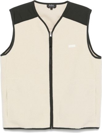 A.P.C. Gilet in finto shearling - Toni neutri