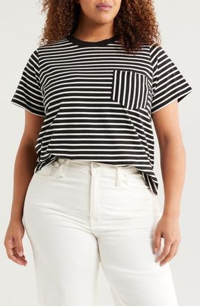 Universal Standard Breton Stripe T-Shirt in Black/White Stripe at Nordstrom