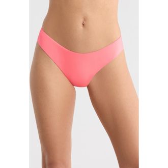 La Blanca Island Goddess Ruched Bikini Bottoms in Coral Reef at Nordstrom Rack, Size 14