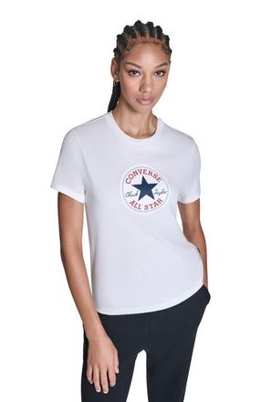 Converse Womens Chuck Taylor All Star Patch T-Shirt in White 10A at Nordstrom, Size X-Small