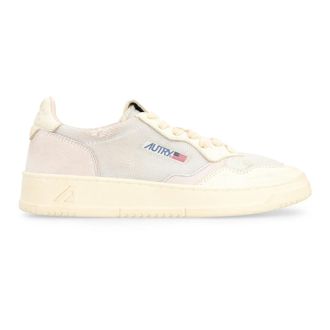 Autry Vintage lage sneakers met leren en su&egrave;de inzetstukken - Dames - Sneakers - Beige - 37 EU - Su&egrave;de - Schoenen