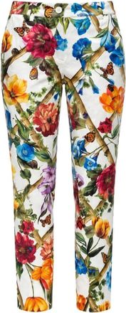 Dolce & Gabbana Geknipte broek - Dames - Vrijetijds broeken - Veelkleurig - 2XS - Katoen - Broeken