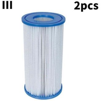 OEM Filtro Para Piscina, Filtro Para Spa, Limpiafondos Rob&oacute;tico Para Piscinas Bestway (iii), Blanco Y Azul, 10,7 X 20,7 Cm, Compatible Con Filtros De Repu
