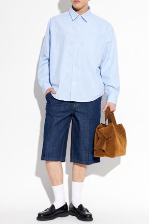 Ami Striped Shirt, Mens, Blue