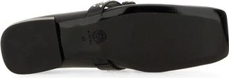 Versace Ribbon and Stud Detail Ballet Flat - Black