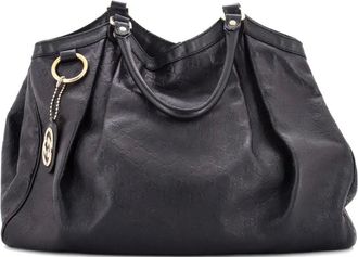 Gucci Sukey Guccissima Leather Large tote bag - Zwart