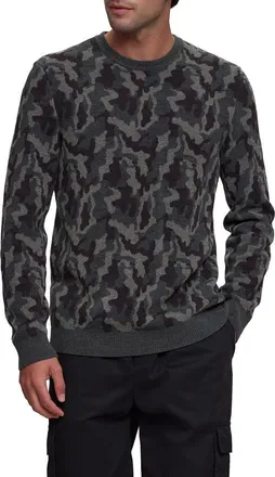 Barefoot Dreams Camo Crewneck Sweatshirt in Green Camo at Nordstrom, Size Xx-Large