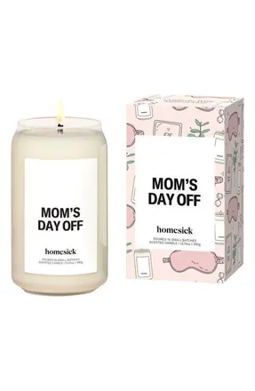 Homesick Moms Day Off Scented Candle in White at Nordstrom