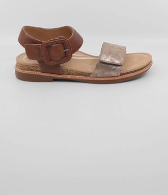 Aetrex Womens Claire Quarter Strap Sandal In Taupe