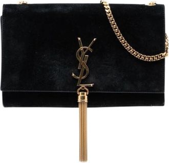 Saint Laurent Pre-owned Kate Schoudertas - Dames - Vintage Schoudertas - Zwart - ONE Size - Leer - Vintage