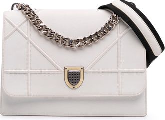 Dior Pre-owned Womens Diorama Shoulder Bag - White Leather - One Size