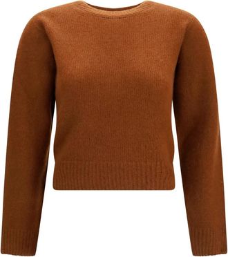 Tom Ford Maglia Girocollo Classica in Cashmere e Seta Ultrasoft Senza Cuciture - - Knitwear - Uomo - Marrone - M