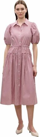 Rebecca Taylor Poplin Shirt Dress in Red Stripe at Nordstrom, Size X-Small