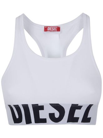 Diesel Top Sportivo Cotone Bianco