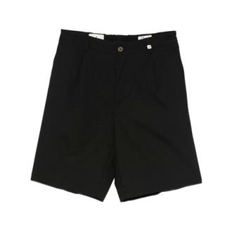 Myths Casual Shorts, male, Black, Size: 2XL Pleated Belt-loop Shorts