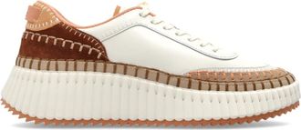 Chlo&eacute; Nama Platform Sneakers - Dames - Sneakers - Wit - 37 EU - Leer - Schoenen