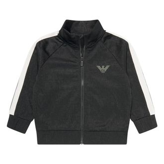 Emporio Armani Logo Track Jacket - male - Emporio Armani - Kids Sweatshirts - Blue - 10 Y - Kids