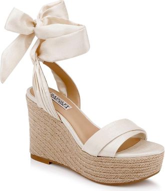 Badgley Mischka Ximora Platform Wedge Espadrille in Cream at Nordstrom, Size 7.5