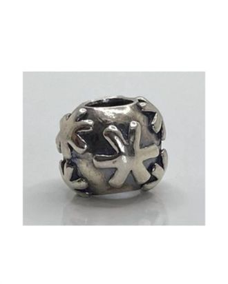 Trollbeads Womens Snow Bead In Silver