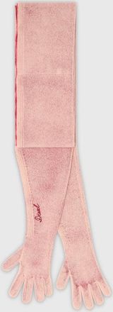 Diesel Hybrid glove-scarf in two-tone wool - Gloves - Unisex - Pink