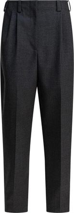 Givenchy Double Pleat Pants in Wool - Dames - Broeken - Grijs - S - Wol - Broeken
