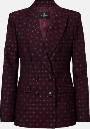 Etro Floral wool and cotton jacquard blazer