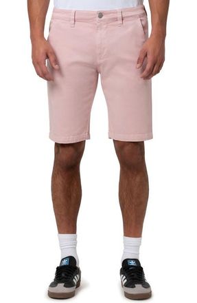 Mavi Noah Stretch Twill Flat Front Shorts in Flamingo Casual Twill at Nordstrom, Size 33