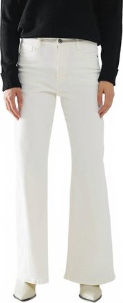 Q2 Extra Wide Leg Trousers In Cream