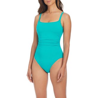 Bleu Rod Beattie Kore One-Piece Swimsuit in Teal at Nordstrom Rack, Size 14