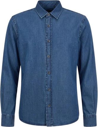 PESERICO Denim Shirts - Heren - Spijkeroverhemden - Blauw - L - Denim - Overhemden