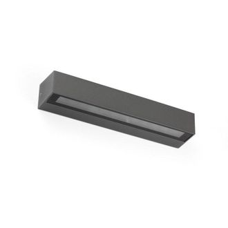 Netlighting Doro20 Integrated LED Up Down Lighter Outdoor Wall Light Grey 3000K IP65