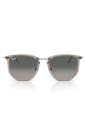 Ray-Ban 53mm Gradient Irregular Sunglasses in Transparent Grey at Nordstrom