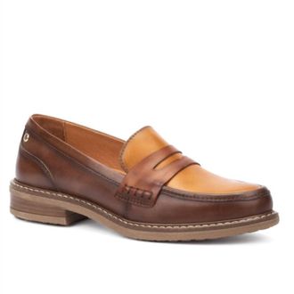 Pikolinos Womens Aldaya Round Toe Loafer In Topo