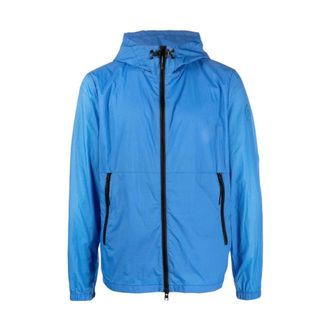 Woolrich Jassen, Heren, Blauw, S, Blauwe Jassen Waterafstotend Winddicht