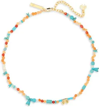 Lele Sadoughi x The Met Thebes Beaded Necklace in Sunset Faience at Nordstrom