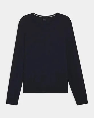 BOSS Men & apos;s Leno Wool Classic-Fit Crewneck Sweater