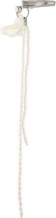 Justine Clenquet Alba Seashell & Faux Pearl Hair Clip in Palladium at Nordstrom