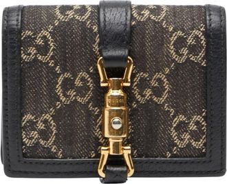 Gucci Black Denim Leather Wallet (Bi-Fold) (Pre-Owned)