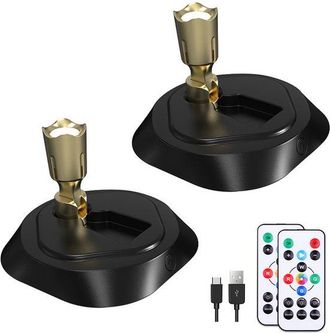 OEM Focos Led Con Control Remoto (juego De 2), Funcionan Con Pilas, Recargables, 16 Colores Ajustables, Regulables, Para Arte/pinturas