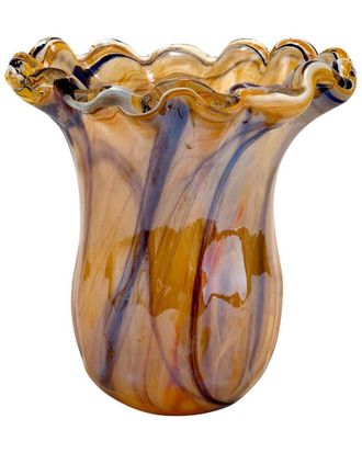 Vietri Vietri Onda Glass Tortoiseshell Small Tulip Vase With $6 Credit